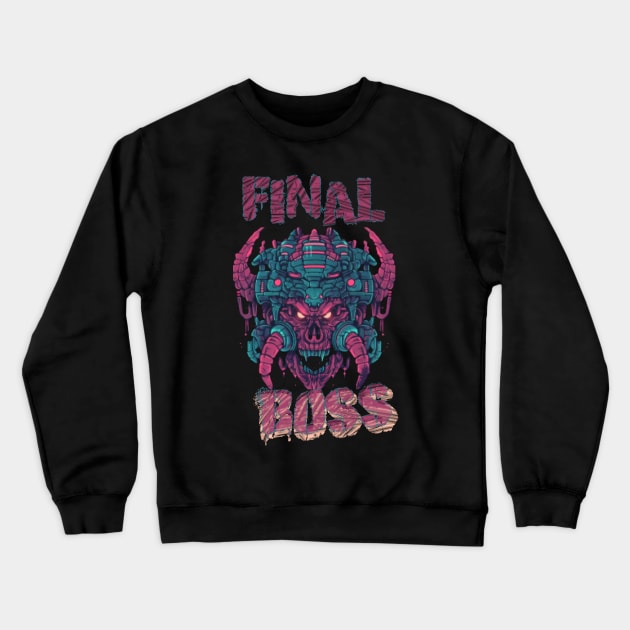 Final Boss Crewneck Sweatshirt by OfficialGraveyard